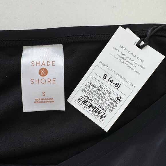 Shade and Shore Swim Bikini Bottom Black S NWT - Picture 4 of 4